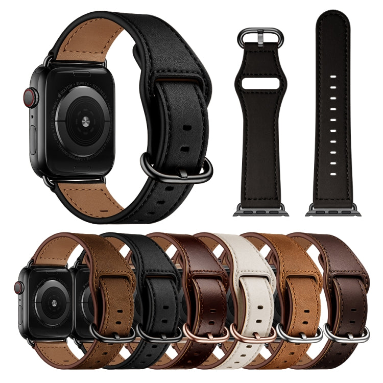 Genuine Leather Watch Band For Apple Watch Series, 7 45mm / 6&amp;SE&amp;5&amp;4 44mm / 3&amp;2&amp;1 42mm, 7 41mm / 6&amp;SE&amp;5&amp;4 40mm / 3&amp;2&amp;1 38mm