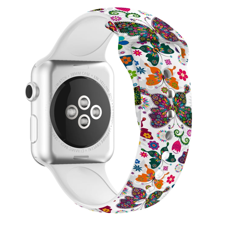 Single Nail Printing Watch Band For Apple Watch Series, 7 45mm / 6&amp;SE&amp;5&amp;4 44mm / 3&amp;2&amp;1 42mm, 7 41mm / 6&amp;SE&amp;5&amp;4 40mm / 3&amp;2&amp;1 38mm