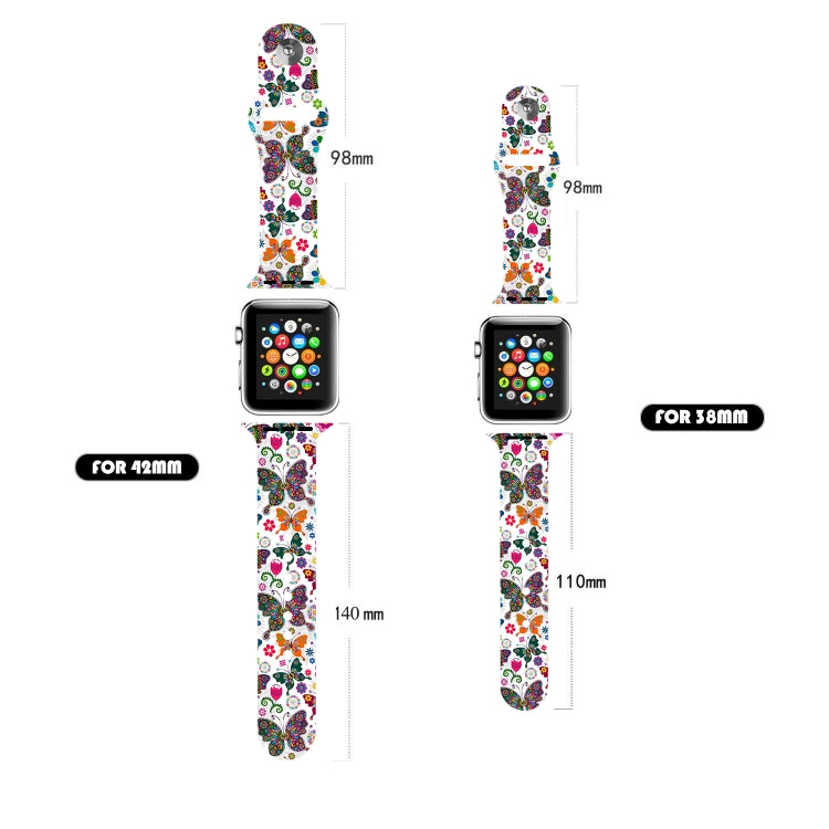 Single Nail Printing Watch Band For Apple Watch Series, 7 45mm / 6&SE&5&4 44mm / 3&2&1 42mm, 7 41mm / 6&SE&5&4 40mm / 3&2&1 38mm