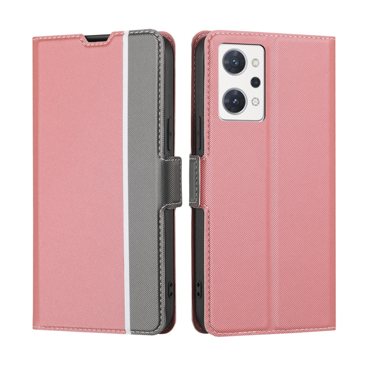 Twill Texture Side Button Leather Phone Case, For OPPO A57 4G 2022, For OPPO A57 5G 2022 / Realme Q5i, For OPPO Reno 8 5G, For OPPO Reno 8 Pro 5G, For OPPO Reno 8 Pro+ 5G, For OPPO Reno7 A JP Version