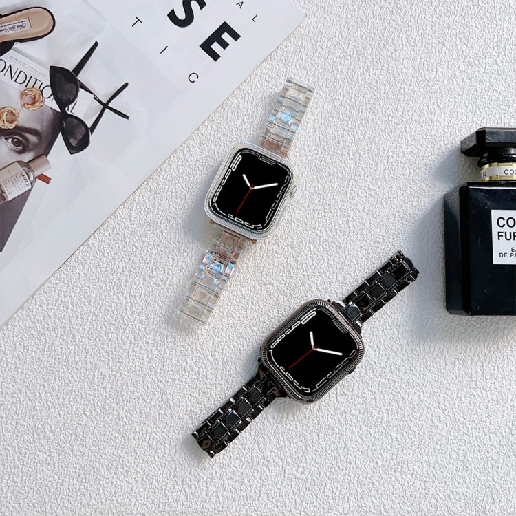 Electroplated Acrylic Watch Band For Apple Watch Series, 7 45mm / 6&amp;SE&amp;5&amp;4 44mm / 3&amp;2&amp;1 42mm, 7 41mm / 6&amp;SE&amp;5&amp;4 40mm / 3&amp;2&amp;1 38mm