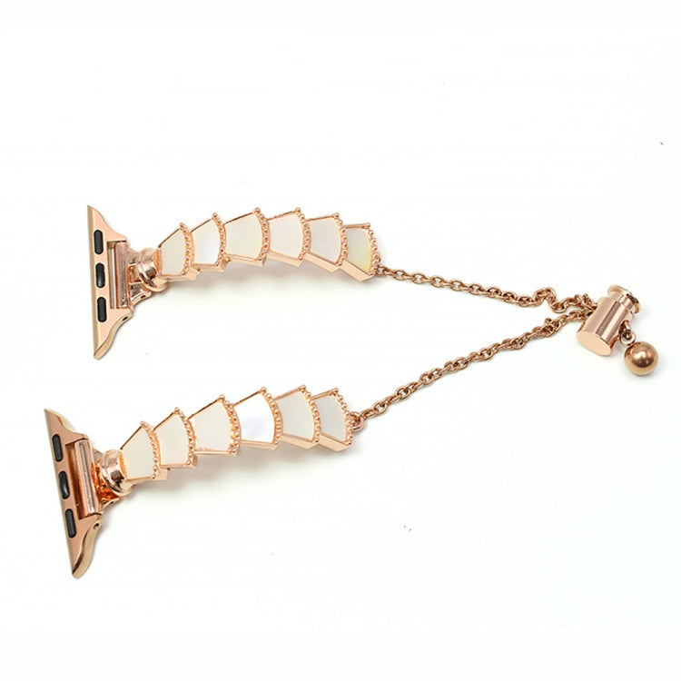 Metal Shell Watch Band For Apple Watch Series, 7 45mm / 6&amp;SE&amp;5&amp;4 44mm / 3&amp;2&amp;1 42mm, 7 41mm / 6&amp;SE&amp;5&amp;4 40mm / 3&amp;2&amp;1 38mm