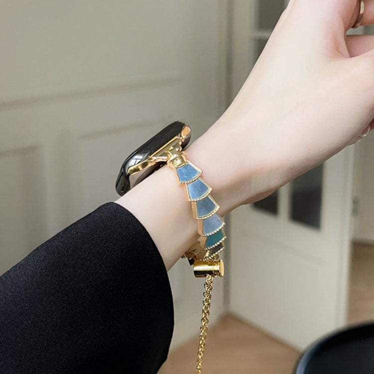 Metal Shell Watch Band For Apple Watch Series, 7 45mm / 6&amp;SE&amp;5&amp;4 44mm / 3&amp;2&amp;1 42mm, 7 41mm / 6&amp;SE&amp;5&amp;4 40mm / 3&amp;2&amp;1 38mm