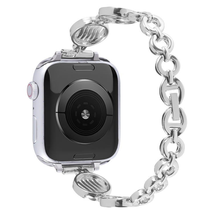 Crystal Texture Metal Watch Band For Apple Watch Series, 7 45mm / 6&amp;SE&amp;5&amp;4 44mm / 3&amp;2&amp;1 42mm, 7 41mm / 6&amp;SE&amp;5&amp;4 40mm / 3&amp;2&amp;1 38mm