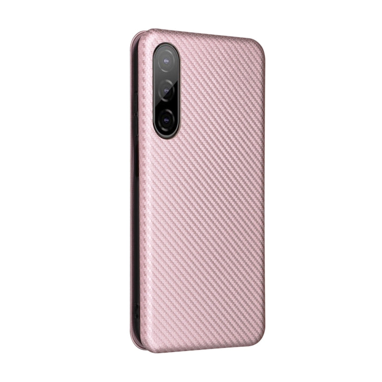 Carbon Fiber Texture Magnetic Flip Leather Phone Case