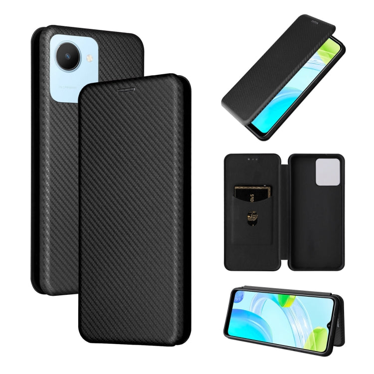 Carbon Fiber Texture Magnetic Flip Leather Phone Case