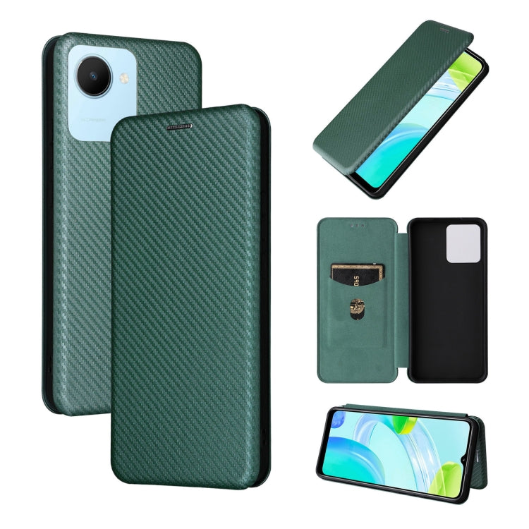 Carbon Fiber Texture Magnetic Flip Leather Phone Case