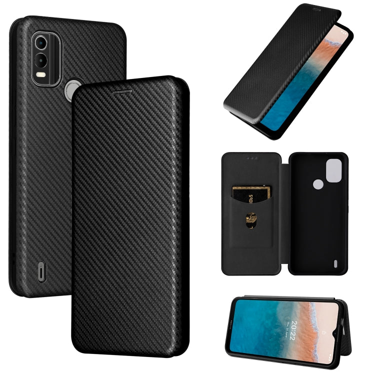 Carbon Fiber Texture Magnetic Flip Leather Phone Case