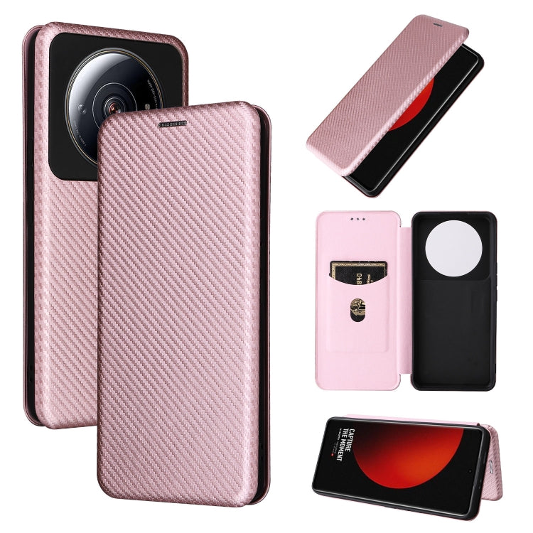 Carbon Fiber Texture Magnetic Flip Leather Phone Case