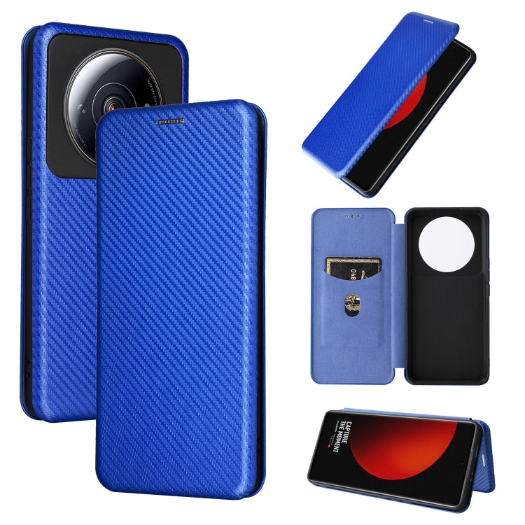 Carbon Fiber Texture Magnetic Flip Leather Phone Case