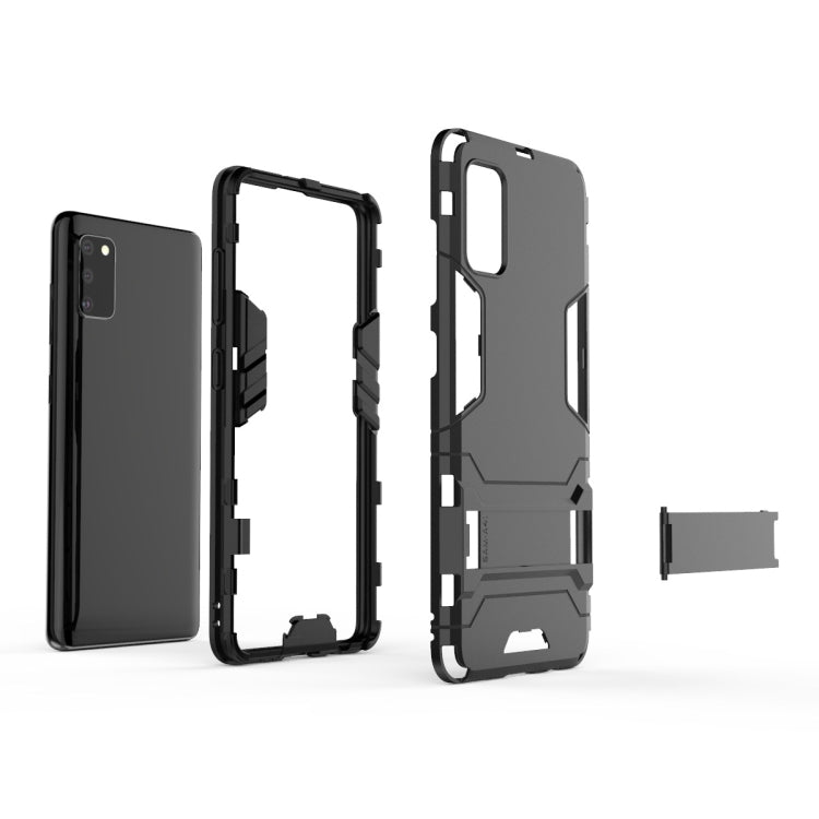 Shockproof PC + TPU Protective Case with Invisible Holder, For Samsung Galaxy A41, For Vivo IQOO3