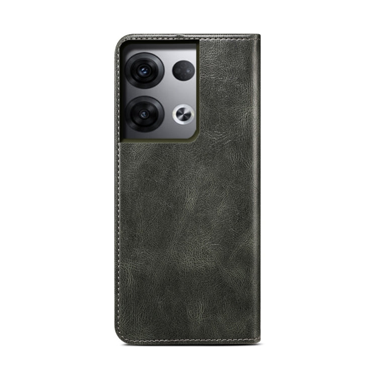 Simple Wax Crazy Horse Texture Leather Phone Case, For OPPO Reno8 Pro+, For OPPO Reno8 Pro, For OPPO Reno8