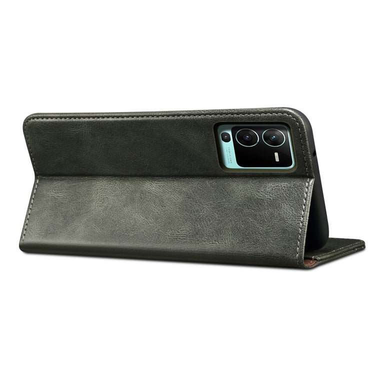 Simple Wax Crazy Horse Texture Leather Phone Case, For OPPO Reno8 Pro+, For OPPO Reno8 Pro, For OPPO Reno8