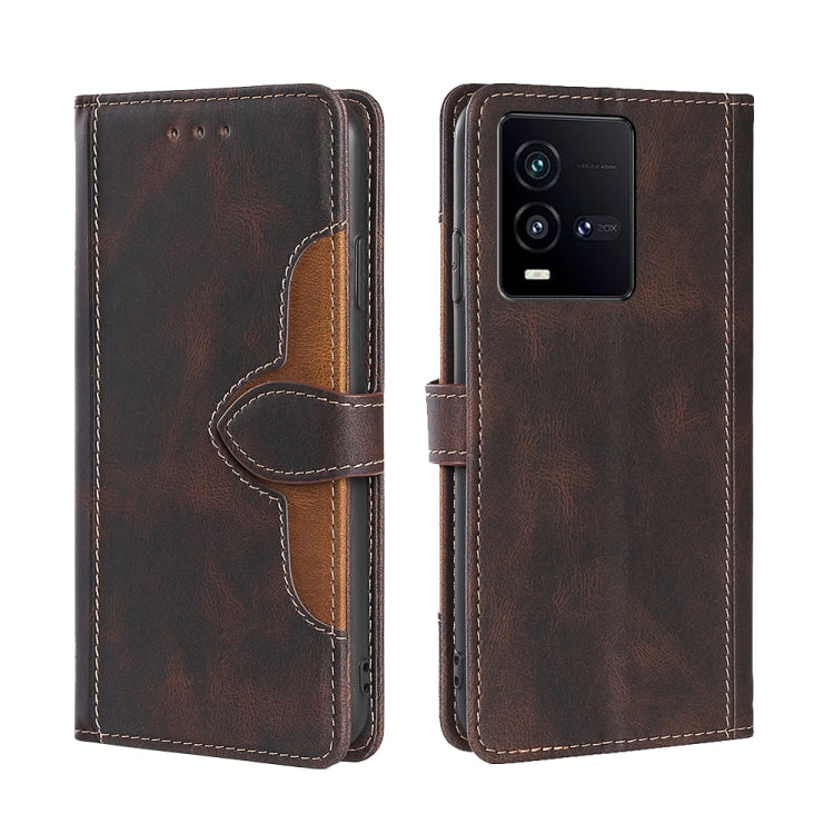 Skin Feel Magnetic Buckle Leather Phone Case, For vivo iQOO 10, For vivo iQOO 10 Pro 5G, For Nothing Phone 1, For OnePlus 10T, For Realme C30 4G/Narzo 50i Prime, For Honor X40i