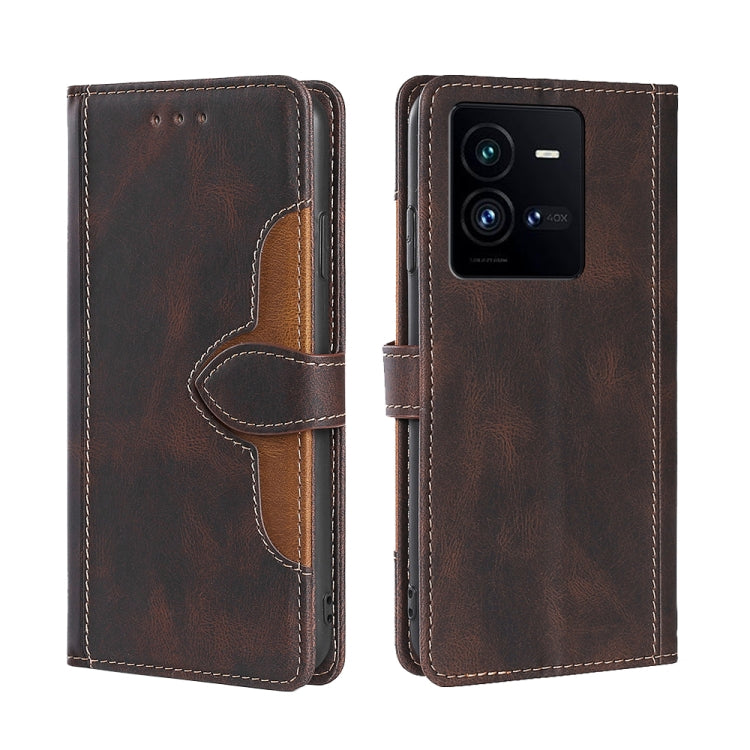 Skin Feel Magnetic Buckle Leather Phone Case, For vivo iQOO 10, For vivo iQOO 10 Pro 5G, For Nothing Phone 1, For OnePlus 10T, For Realme C30 4G/Narzo 50i Prime, For Honor X40i