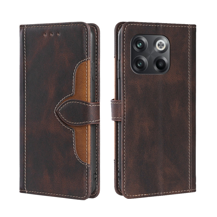 Skin Feel Magnetic Buckle Leather Phone Case, For vivo iQOO 10, For vivo iQOO 10 Pro 5G, For Nothing Phone 1, For OnePlus 10T, For Realme C30 4G/Narzo 50i Prime, For Honor X40i