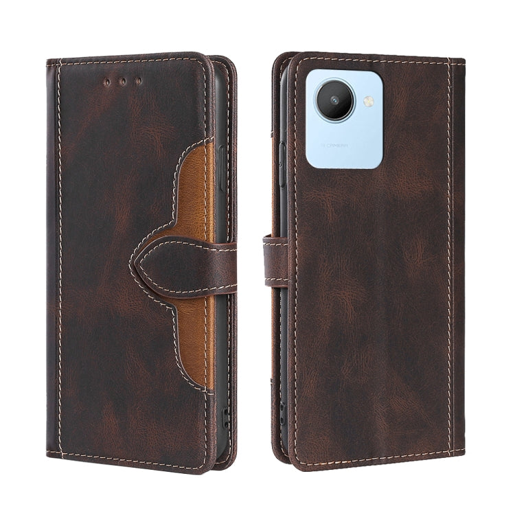 Skin Feel Magnetic Buckle Leather Phone Case, For vivo iQOO 10, For vivo iQOO 10 Pro 5G, For Nothing Phone 1, For OnePlus 10T, For Realme C30 4G/Narzo 50i Prime, For Honor X40i