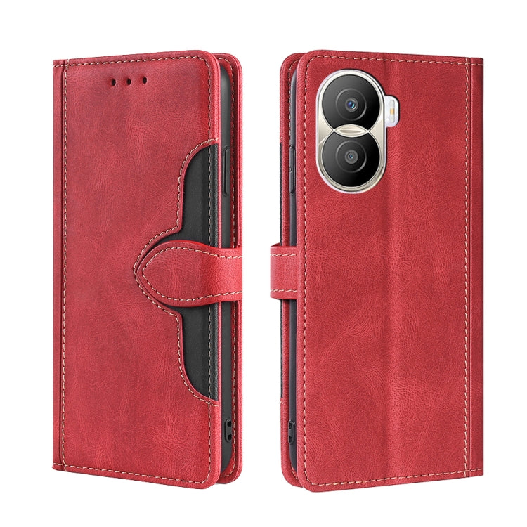 Skin Feel Magnetic Buckle Leather Phone Case, For vivo iQOO 10, For vivo iQOO 10 Pro 5G, For Nothing Phone 1, For OnePlus 10T, For Realme C30 4G/Narzo 50i Prime, For Honor X40i