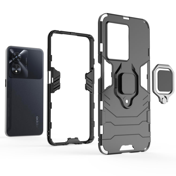 PC + TPU Shockproof Protective Phone Case with Magnetic Ring Holder, For OPPO A97 5G, For vivo Y77 5G Global