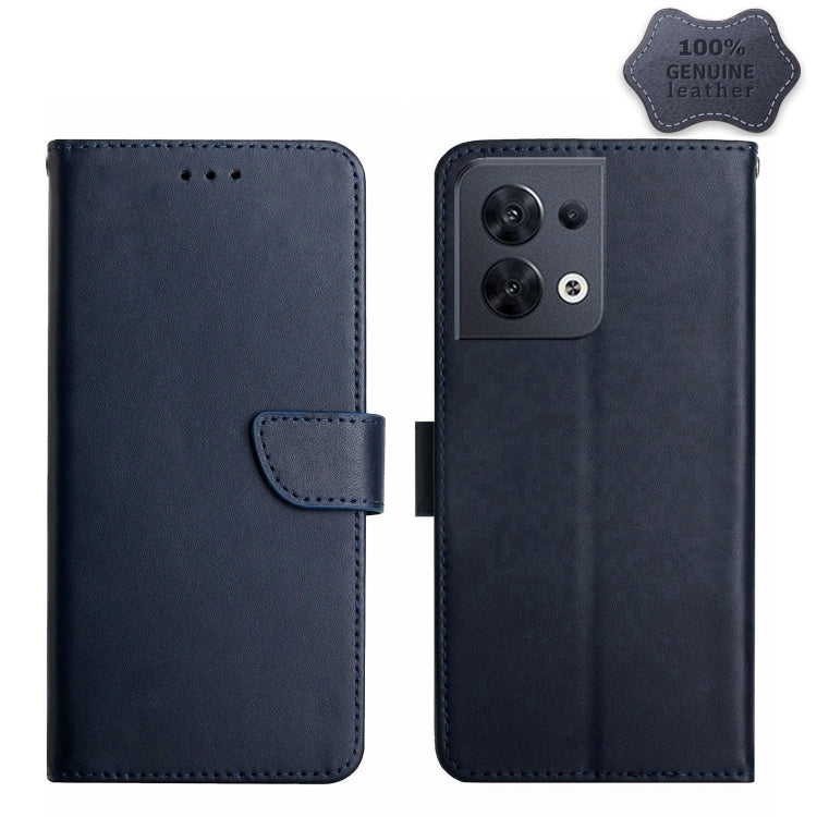 HT02 Genuine Leather Fingerprint-proof Flip Phone Case, For OnePlus 10T / Ace Pro, For OPPO Reno8 5G, For OPPO Reno8 Pro+ / Reno8 Pro