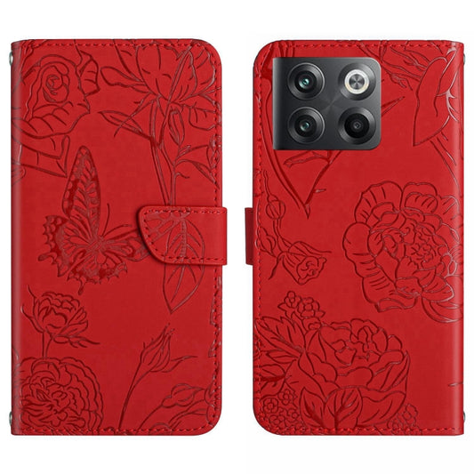 HT03 Skin Feel Butterfly Embossed Flip Leather Phone Case, For OnePlus 10T / Ace Pro, For OPPO Reno8 5G, For OPPO Reno8 Pro+ / Reno8 Pro