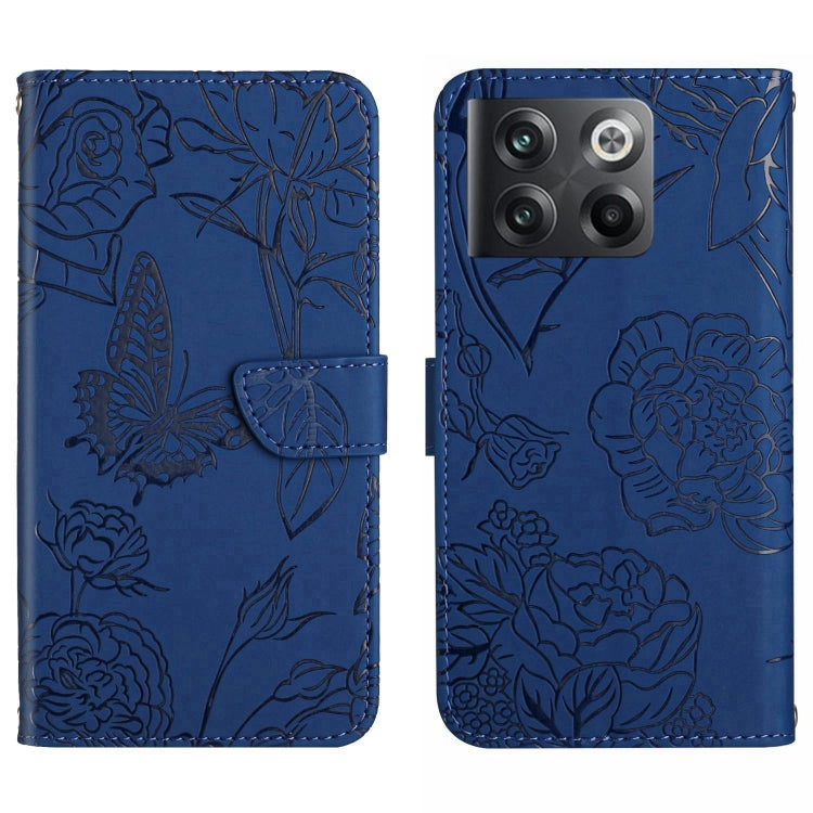 HT03 Skin Feel Butterfly Embossed Flip Leather Phone Case, For OnePlus 10T / Ace Pro, For OPPO Reno8 5G, For OPPO Reno8 Pro+ / Reno8 Pro