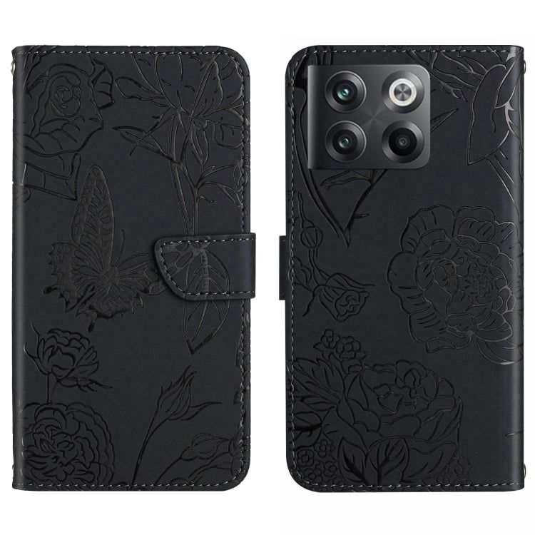 HT03 Skin Feel Butterfly Embossed Flip Leather Phone Case, For OnePlus 10T / Ace Pro, For OPPO Reno8 5G, For OPPO Reno8 Pro+ / Reno8 Pro