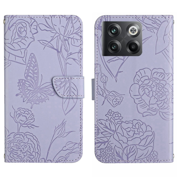 HT03 Skin Feel Butterfly Embossed Flip Leather Phone Case, For OnePlus 10T / Ace Pro, For OPPO Reno8 5G, For OPPO Reno8 Pro+ / Reno8 Pro