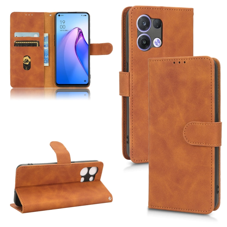 Skin Feel Magnetic Flip Leather Phone Case