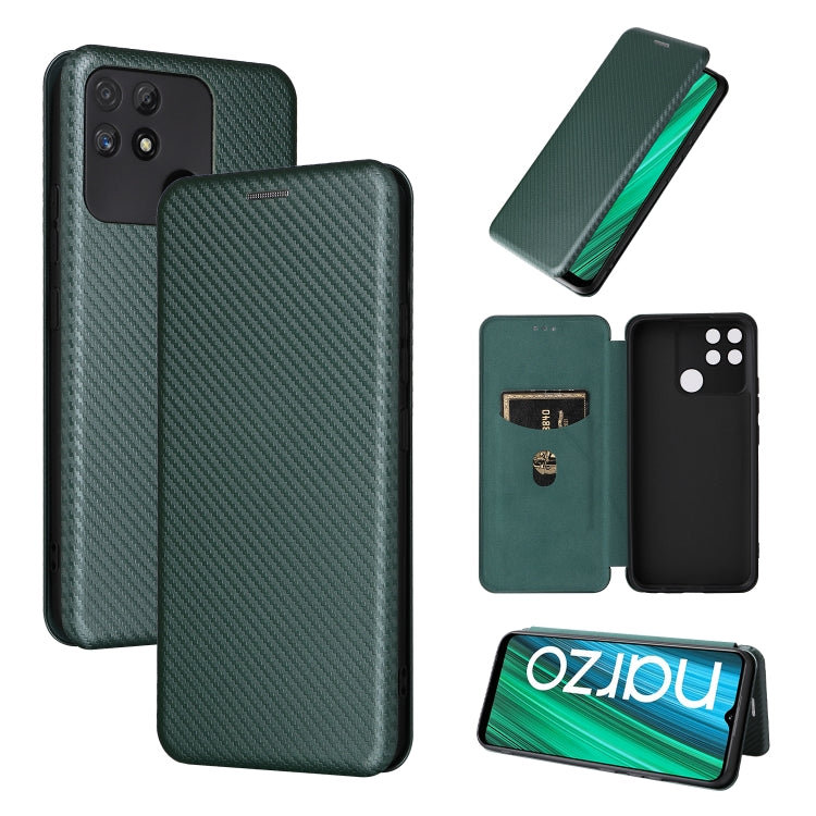 Carbon Fiber Texture Magnetic Flip Leather Phone Case, For Nothing Phone 1, For Realme Narzo 50A, For OPPO Reno8 Pro / Reno8 Pro+