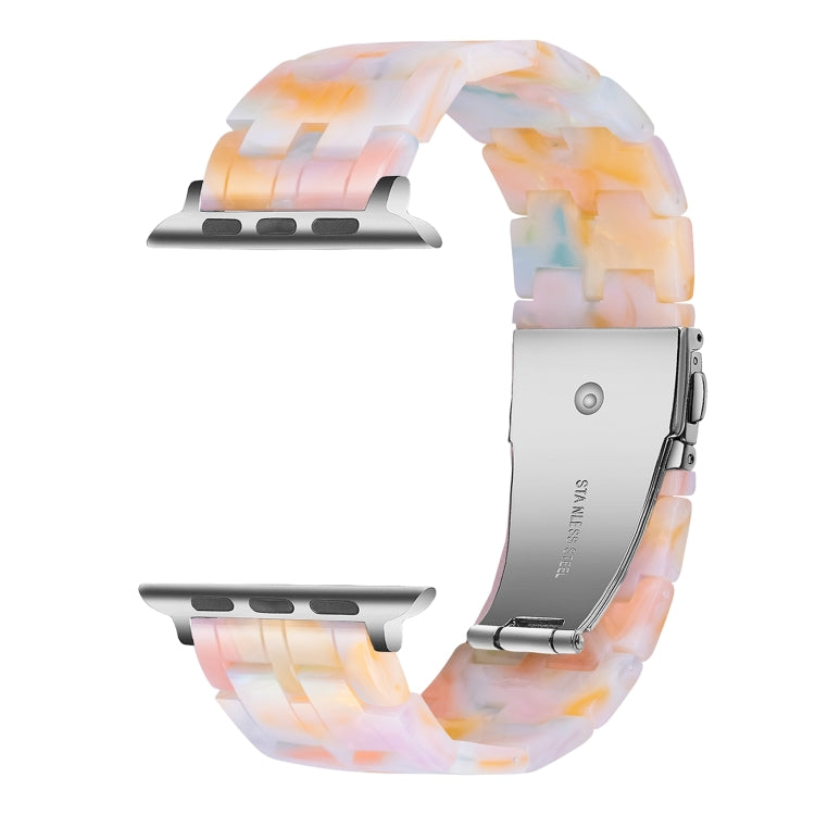 Five-bead Resin Watch Band For Apple Watch Series, 7 45mm / 6&amp;SE&amp;5&amp;4 44mm / 3&amp;2&amp;1 42mm, 7 41mm / 6&amp;SE&amp;5&amp;4 40mm / 3&amp;2&amp;1 38mm