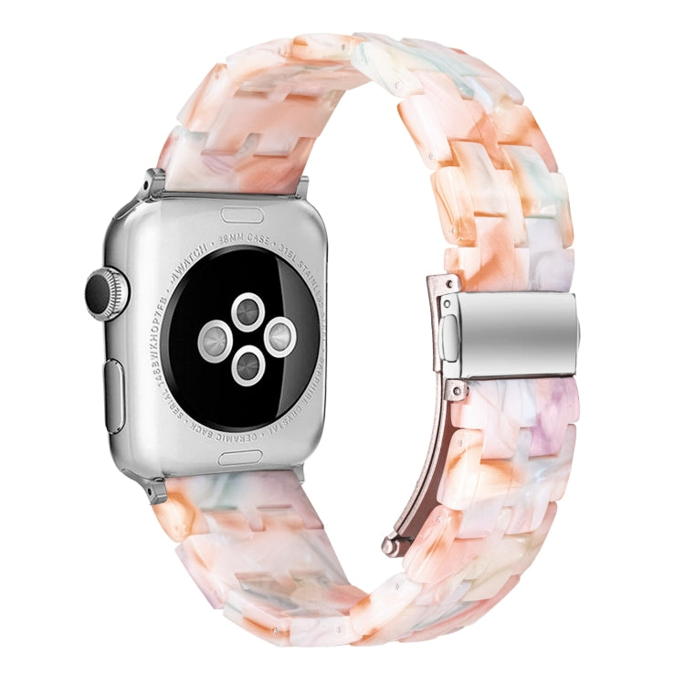 Five-bead Resin Watch Band For Apple Watch Series, 7 45mm / 6&amp;SE&amp;5&amp;4 44mm / 3&amp;2&amp;1 42mm, 7 41mm / 6&amp;SE&amp;5&amp;4 40mm / 3&amp;2&amp;1 38mm