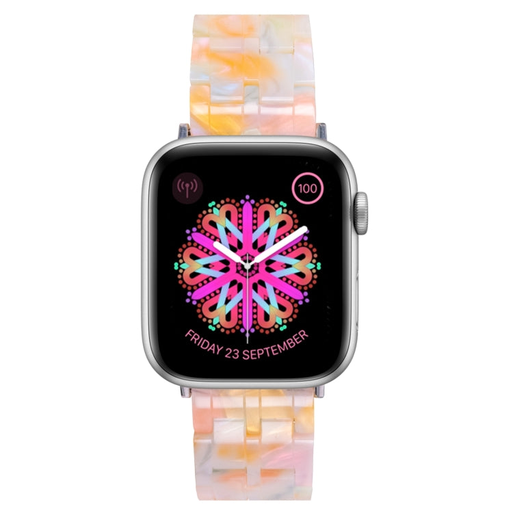Five-bead Resin Watch Band For Apple Watch Series, 7 45mm / 6&amp;SE&amp;5&amp;4 44mm / 3&amp;2&amp;1 42mm, 7 41mm / 6&amp;SE&amp;5&amp;4 40mm / 3&amp;2&amp;1 38mm