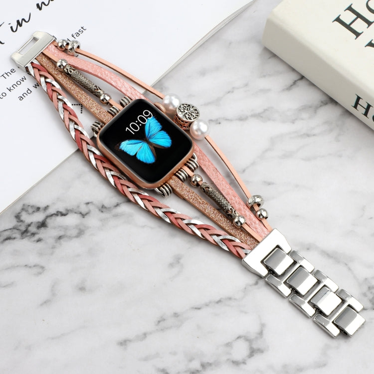 Jewelry Watch Band For Apple Watch Series, 7 45mm / 6&SE&5&4 44mm / 3&2&1 42mm, 7 41mm / 6&SE&5&4 40mm / 3&2&1 38mm