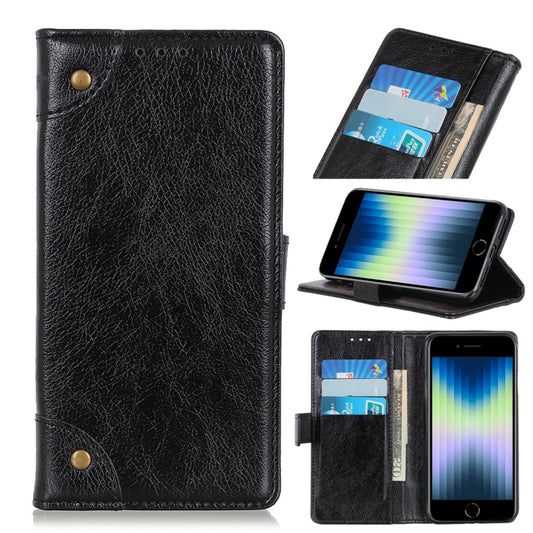 Copper Buckle Nappa Texture Horizontal Flip Leather Case with Holder &amp; Card Slots &amp; Wallet, For iPhone SE 2022 / SE 2020, For Nokia 1.3, For Nokia C1, For OPPO Realme X50 Pro, For Huawei Honor Play 4T Pro, For Huawei P40 Pro+, For Galaxy A51 5G