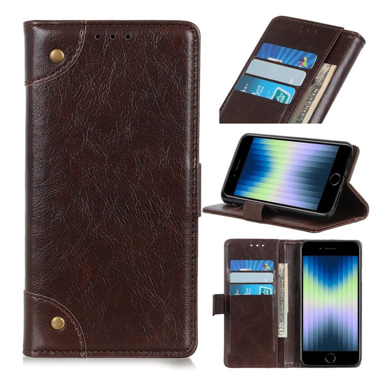 Copper Buckle Nappa Texture Horizontal Flip Leather Case with Holder & Card Slots & Wallet, For iPhone SE 2022 / SE 2020, For Nokia 1.3, For Nokia C1, For OPPO Realme X50 Pro, For Huawei Honor Play 4T Pro, For Huawei P40 Pro+, For Galaxy A51 5G