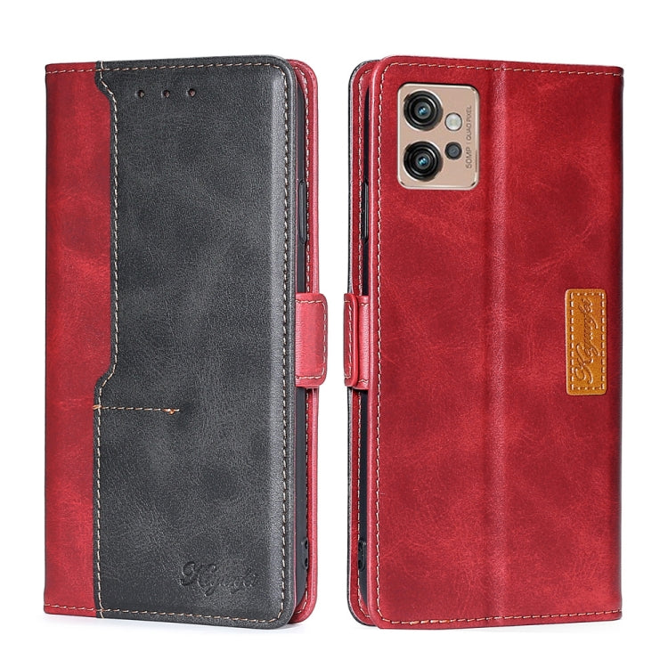 Contrast Color Side Buckle Leather Phone Case