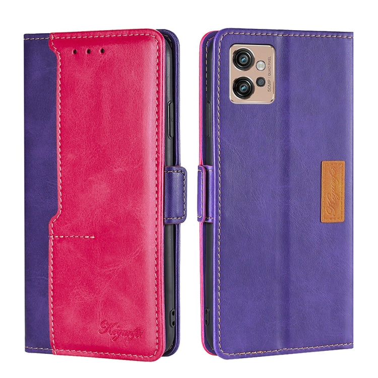 Contrast Color Side Buckle Leather Phone Case