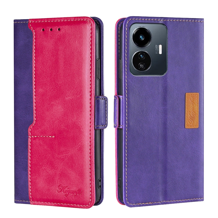 Contrast Color Side Buckle Leather Phone Case, For Motorola Moto G32 4G, For Realme GT2 Explorer Master, For vivo iQOO Z6 44W/vivo T1 Snapdragon 680, For vivo Y77 5G Global