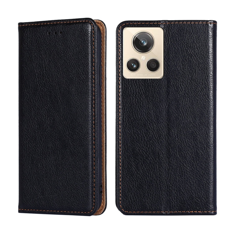 Gloss Oil Solid Color Magnetic Leather Phone Case