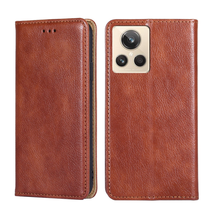 Gloss Oil Solid Color Magnetic Leather Phone Case