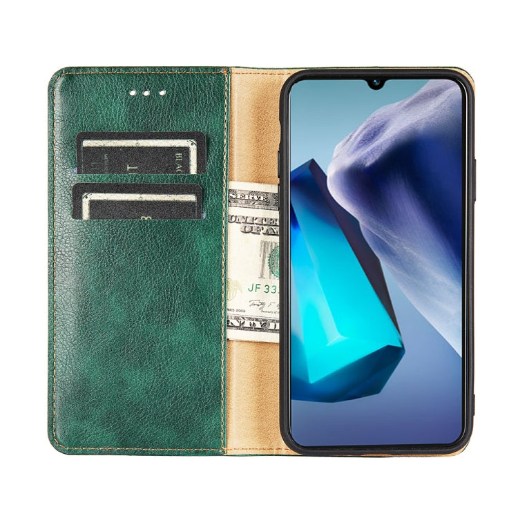 Gloss Oil Solid Color Magnetic Leather Phone Case