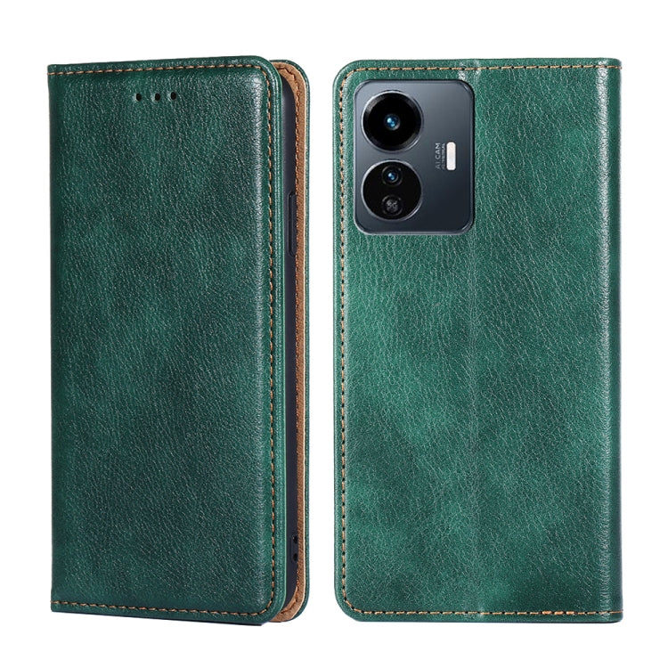 Gloss Oil Solid Color Magnetic Leather Phone Case