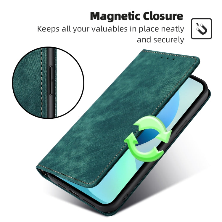 RFID Anti-theft Brush Magnetic Leather Phone Case, For Motorola Moto G32 4G, For Realme GT2 Explorer Master, For vivo iQOO Z6 44W/T1 Snapdragon 680, For vivo Y77 5G Global