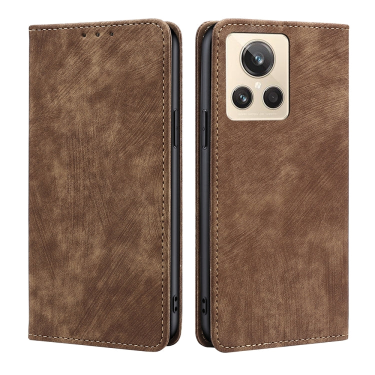 RFID Anti-theft Brush Magnetic Leather Phone Case