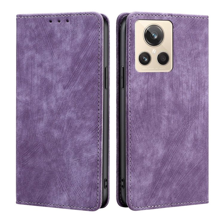 RFID Anti-theft Brush Magnetic Leather Phone Case