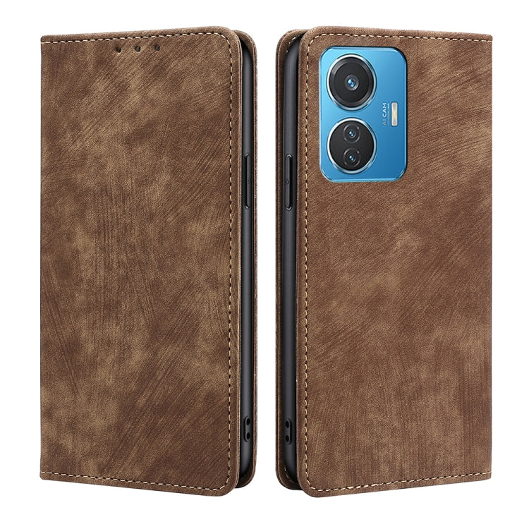 RFID Anti-theft Brush Magnetic Leather Phone Case