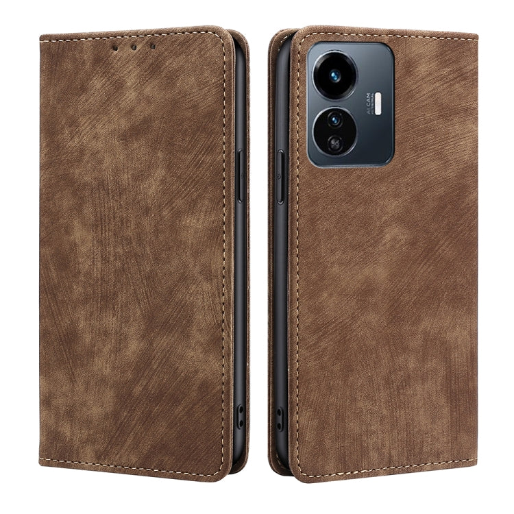 RFID Anti-theft Brush Magnetic Leather Phone Case