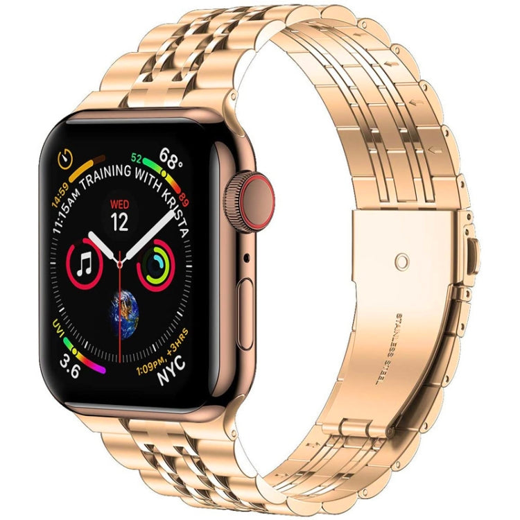 Seven-bead Ultra-thin Stainless Steel Watch Band For Apple Watch Series, 7 45mm / 6&amp;SE&amp;5&amp;4 44mm / 3&amp;2&amp;1 42mm, 7 41mm / 6&amp;SE&amp;5&amp;4 40mm / 3&amp;2&amp;1 38mm