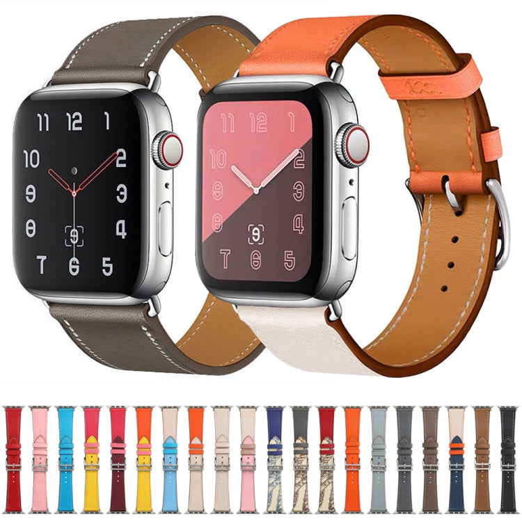 Single Lap Microfiber Leather Watch Band For Apple Watch Series, 7 41mm / 6&SE&5&4 40mm / 3&2&1 38mm